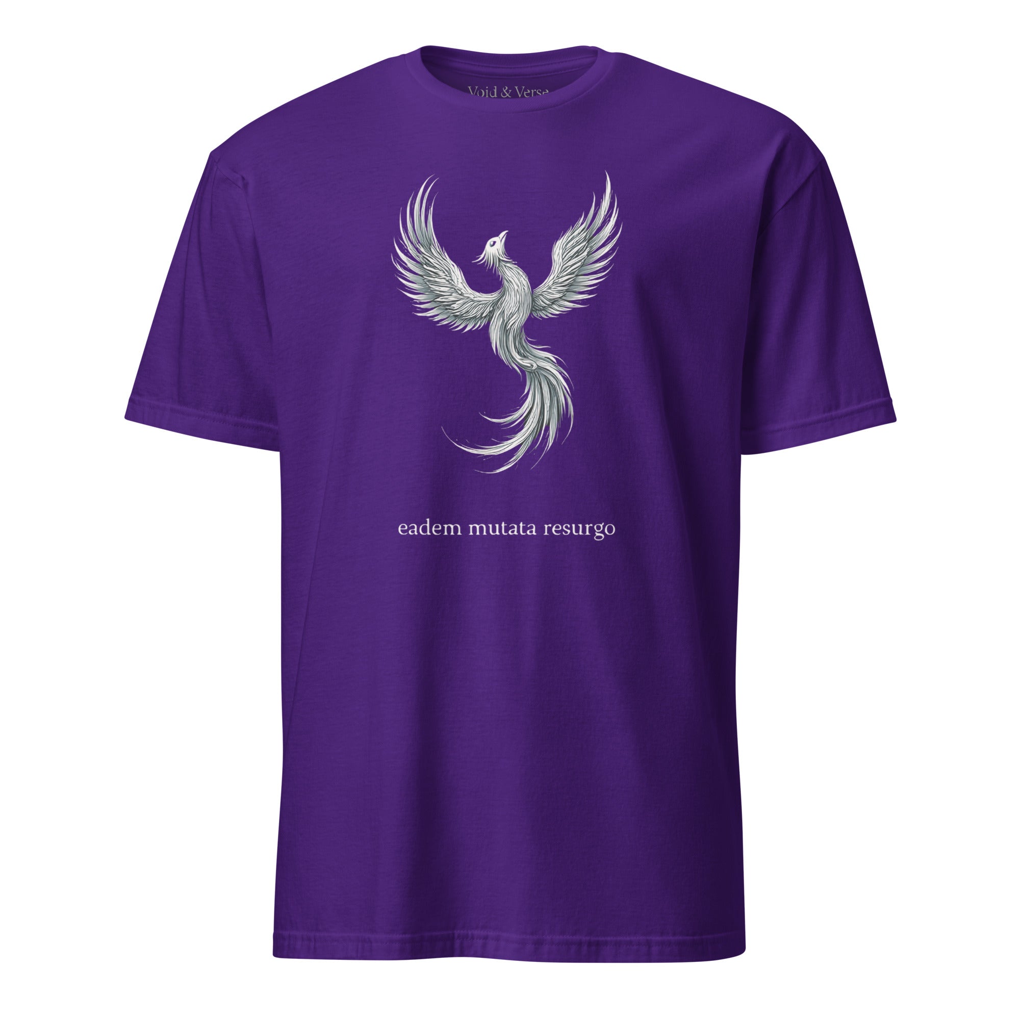 Eadem mutata resurgo. Unisex Regular Soft T-Shirt Unisex Regular Soft T-Shirt Void & Verse Purple S