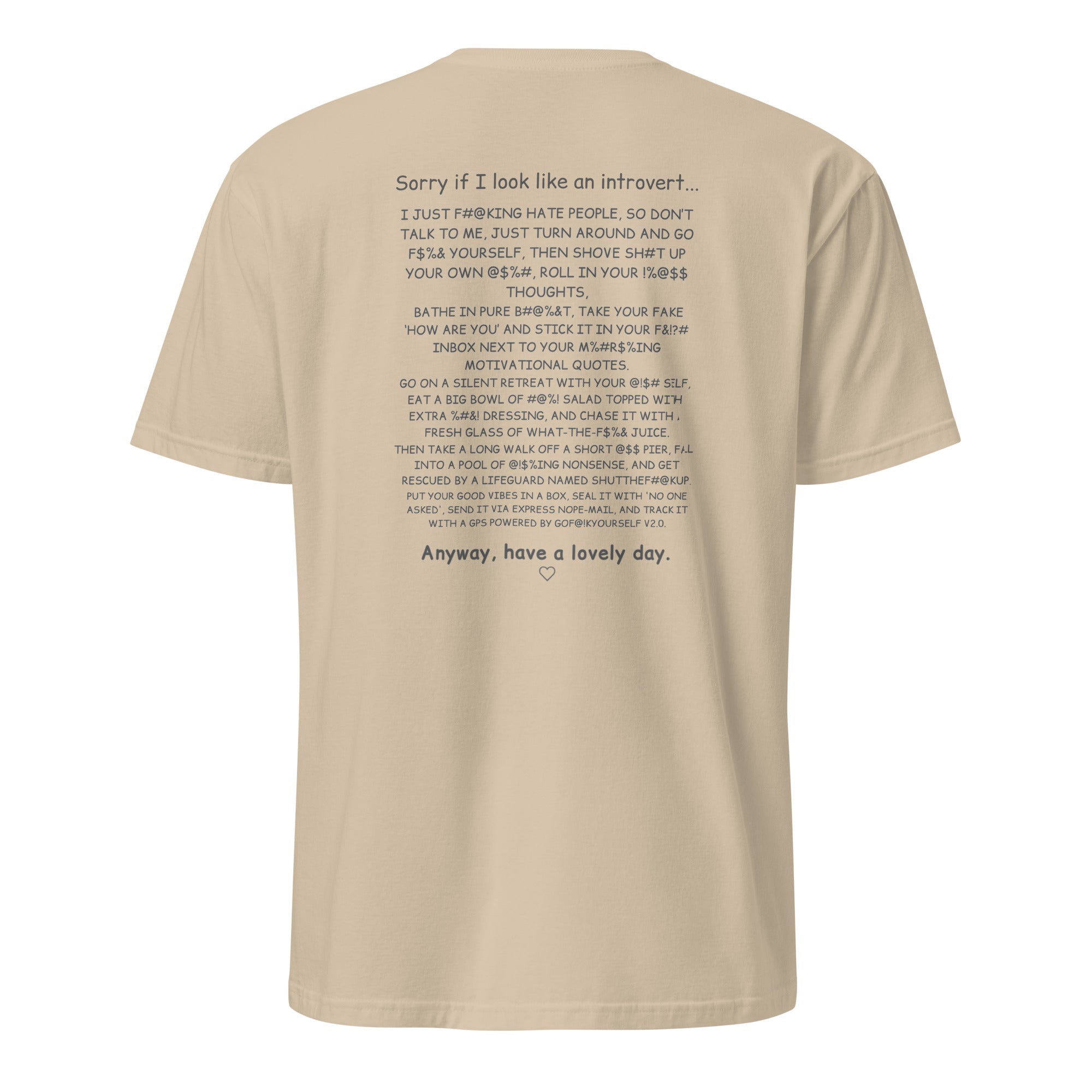 Sorry if I look like an introvert. Unisex Regular Soft T-Shirt Unisex Regular Soft T-Shirt Void & Verse Sand S