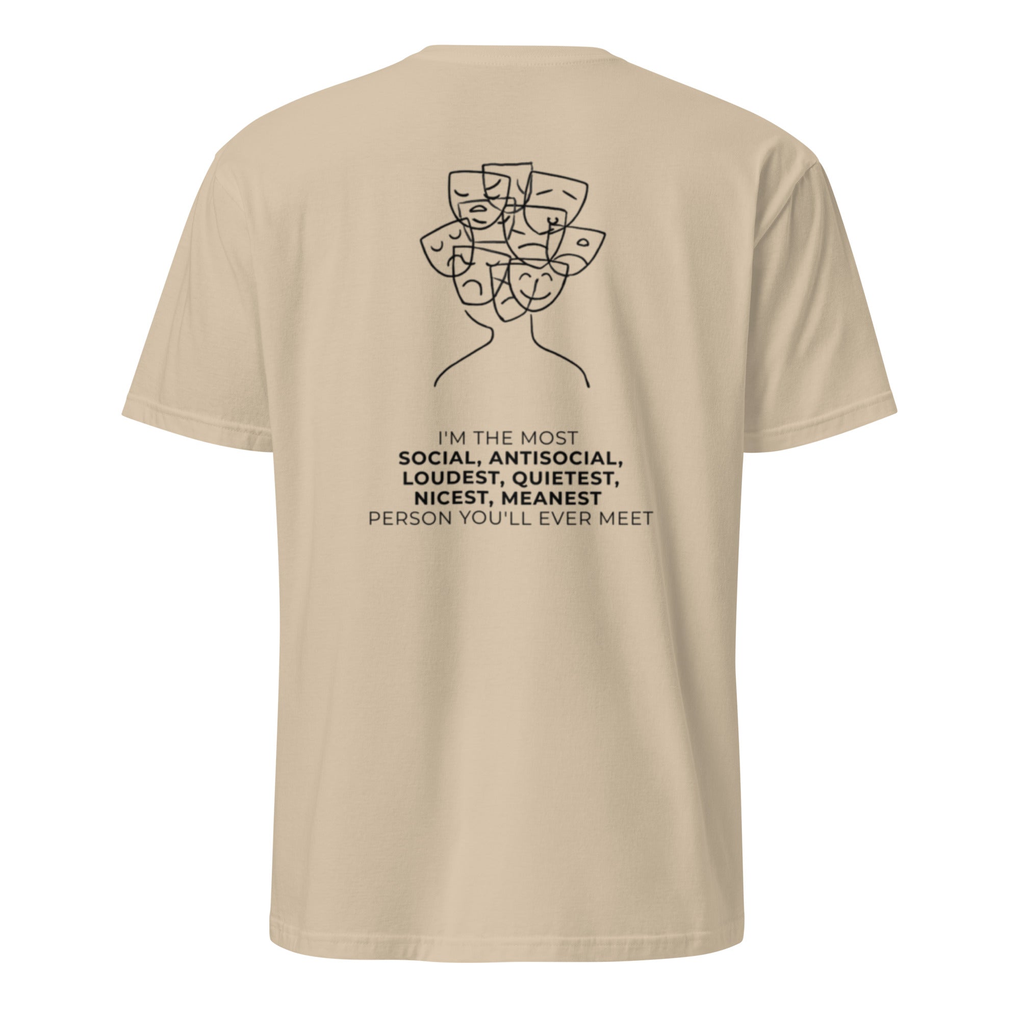Most social antisocial. Unisex Regular Soft T-Shirt Unisex Regular Soft T-Shirt Void & Verse Sand S