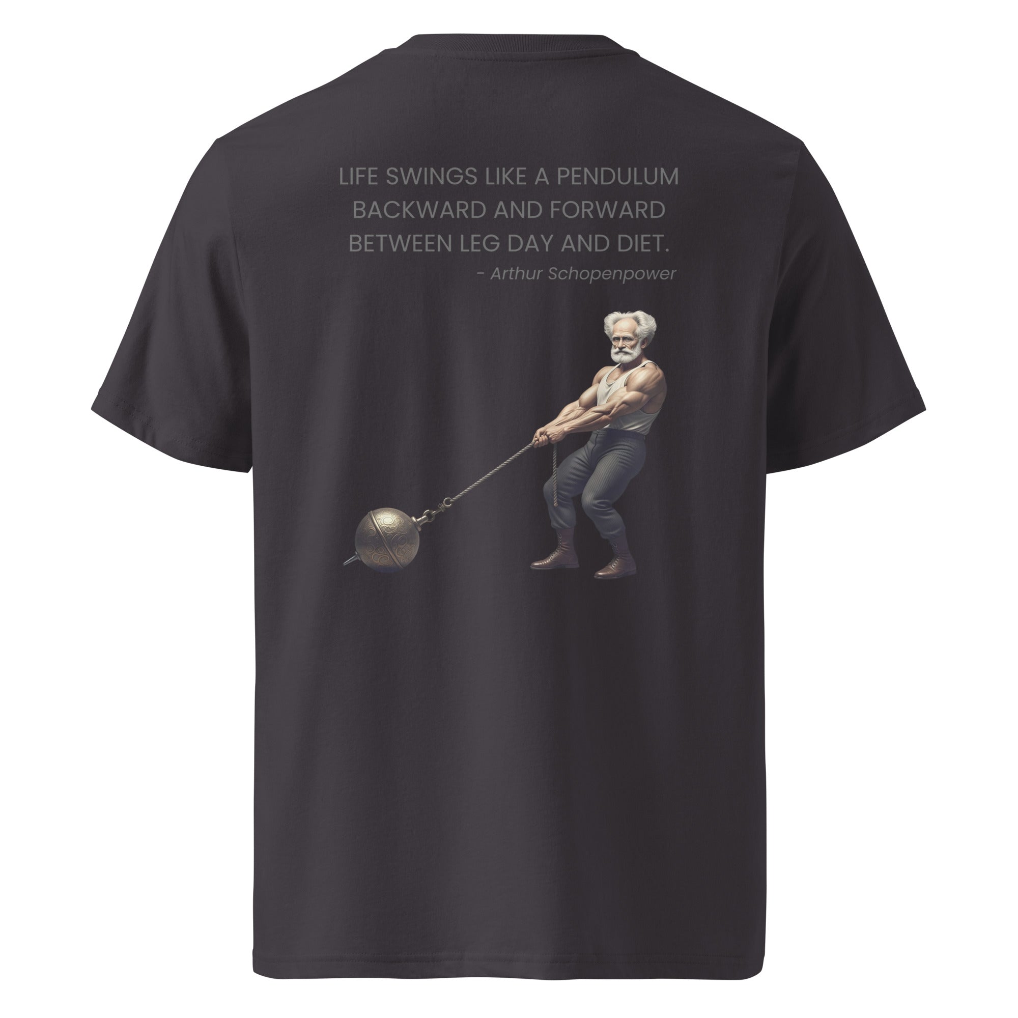 Arthur Schopenpower. Unisex Regular Organic T-Shirt Unisex Regular Organic T-Shirt Void & Verse Anthracite S