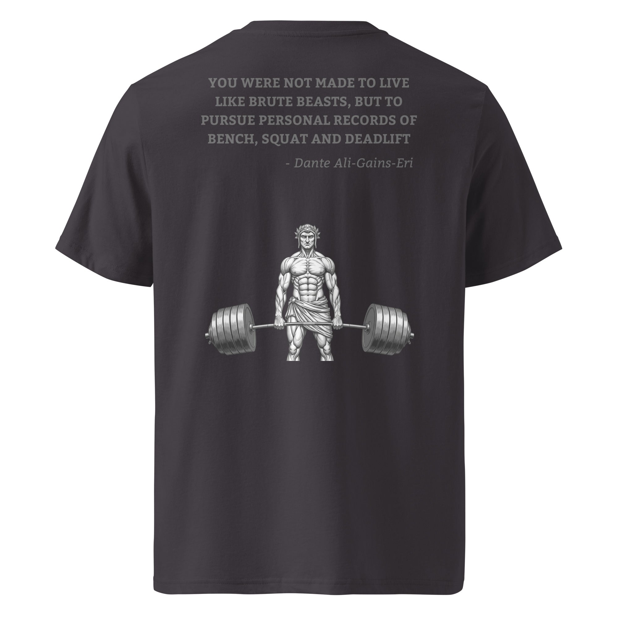 Dante Ali-Gains-Eri. Unisex Regular Organic T-Shirt Unisex Regular Organic T-Shirt Void & Verse Anthracite S