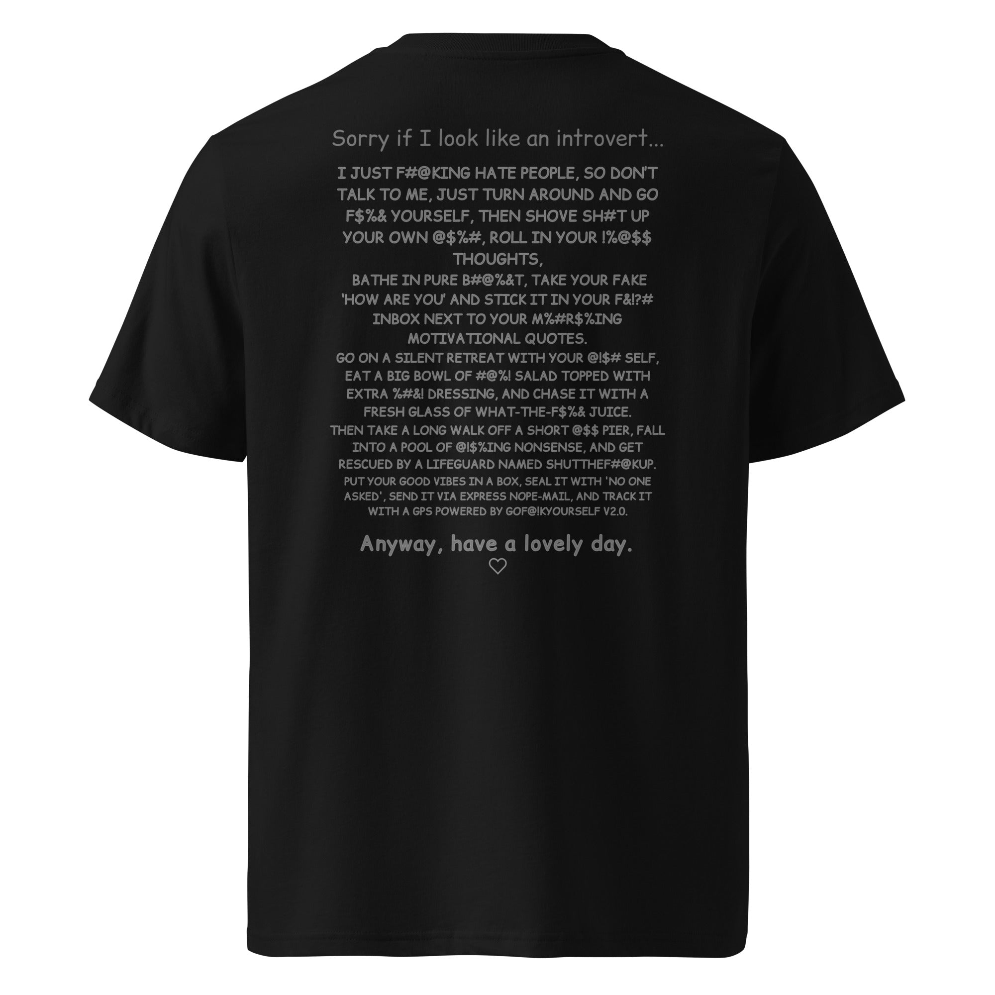 Sorry if I look like an introvert. Unisex Regular Organic T-Shirt Unisex Regular Organic T-Shirt Void & Verse Black S