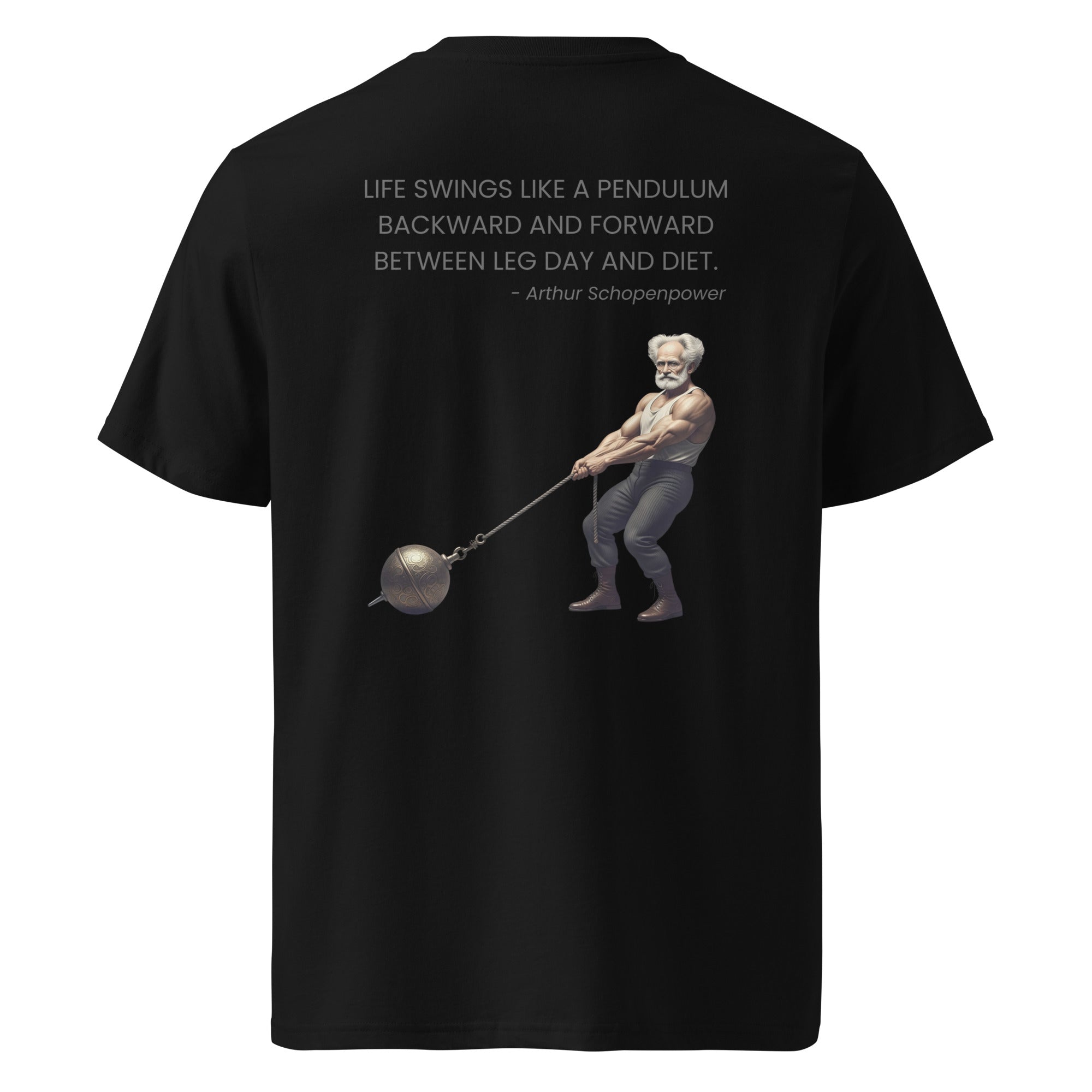 Arthur Schopenpower. Unisex Regular Organic T-Shirt Unisex Regular Organic T-Shirt Void & Verse Black S