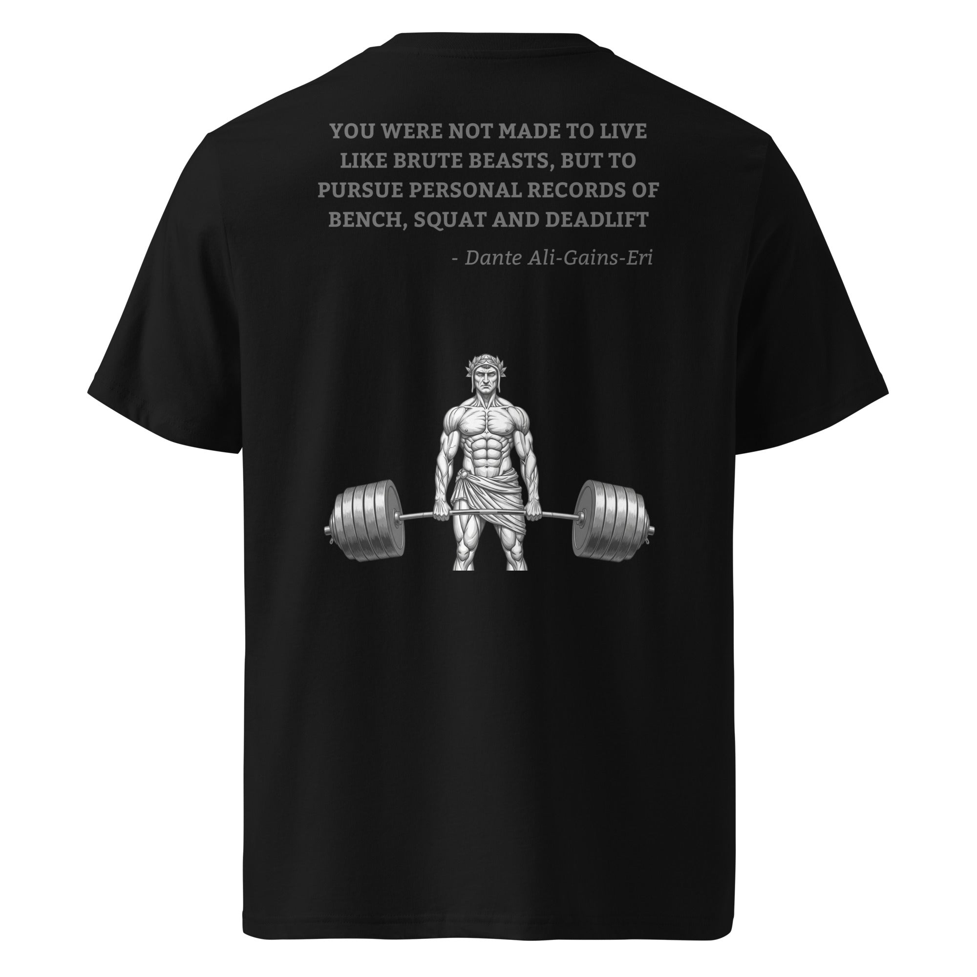 Dante Ali-Gains-Eri. Unisex Regular Organic T-Shirt Unisex Regular Organic T-Shirt Void & Verse Black S