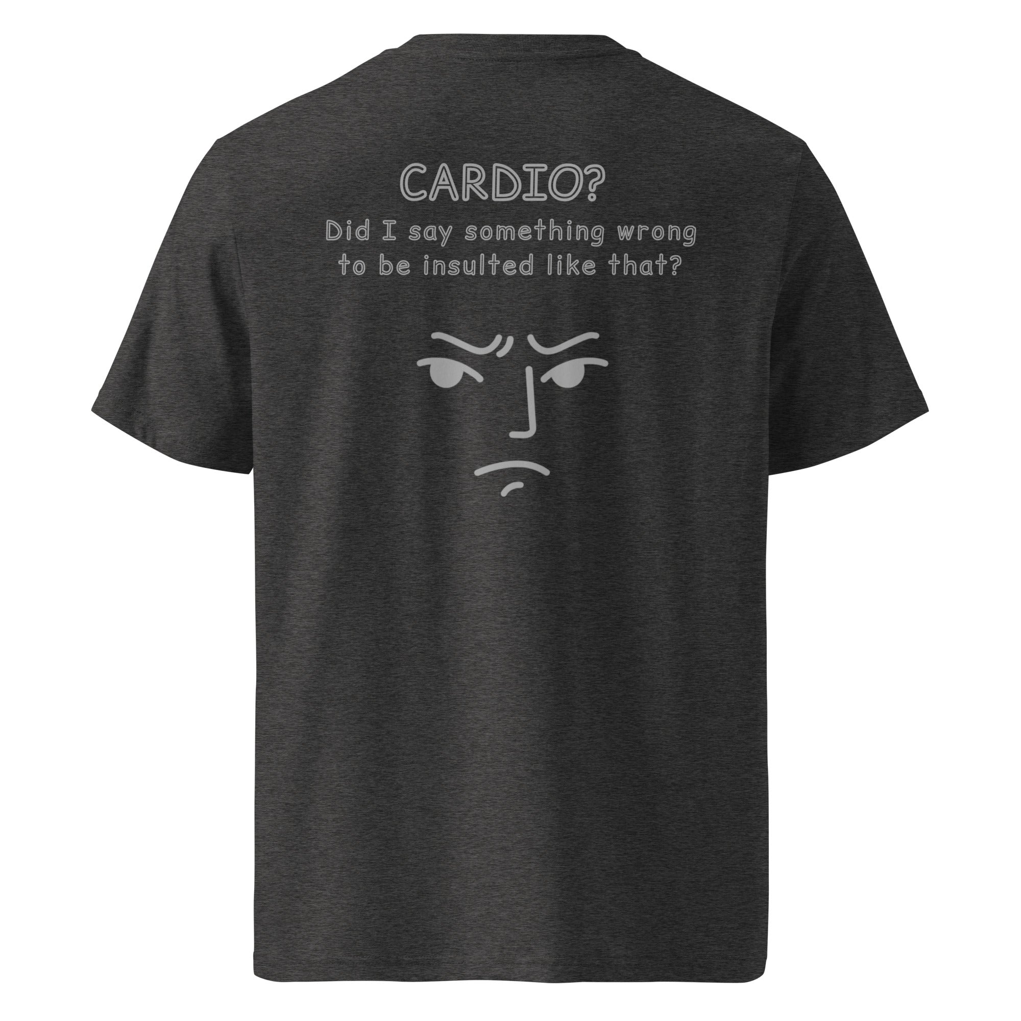Cardio? Unisex Regular Organic T-Shirt Unisex Regular Organic T-Shirt Void & Verse Dark Heather Grey S