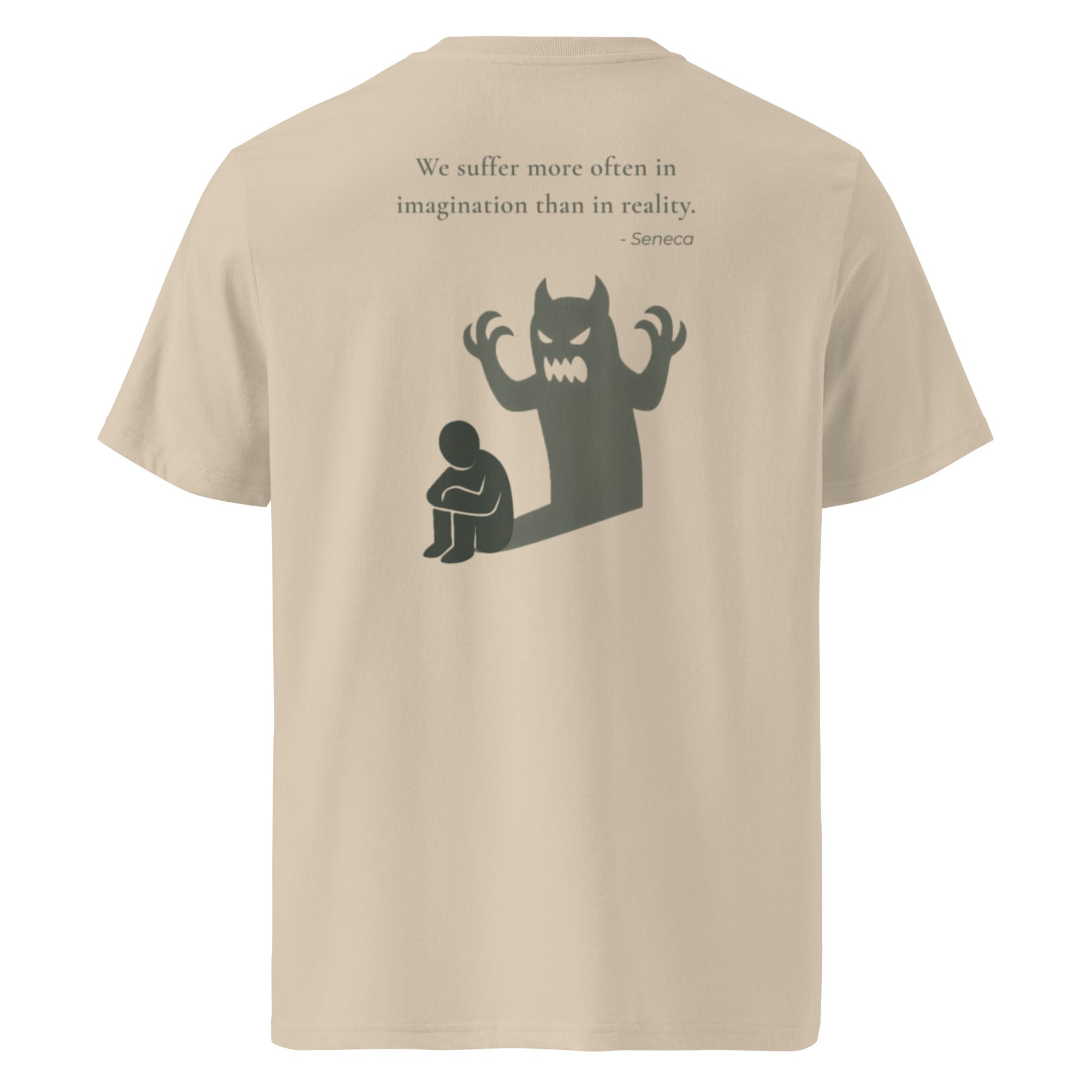 We suffer more in imagination. Unisex Regular Organic T-Shirt Unisex Regular Organic T-Shirt Void & Verse Desert Dust S