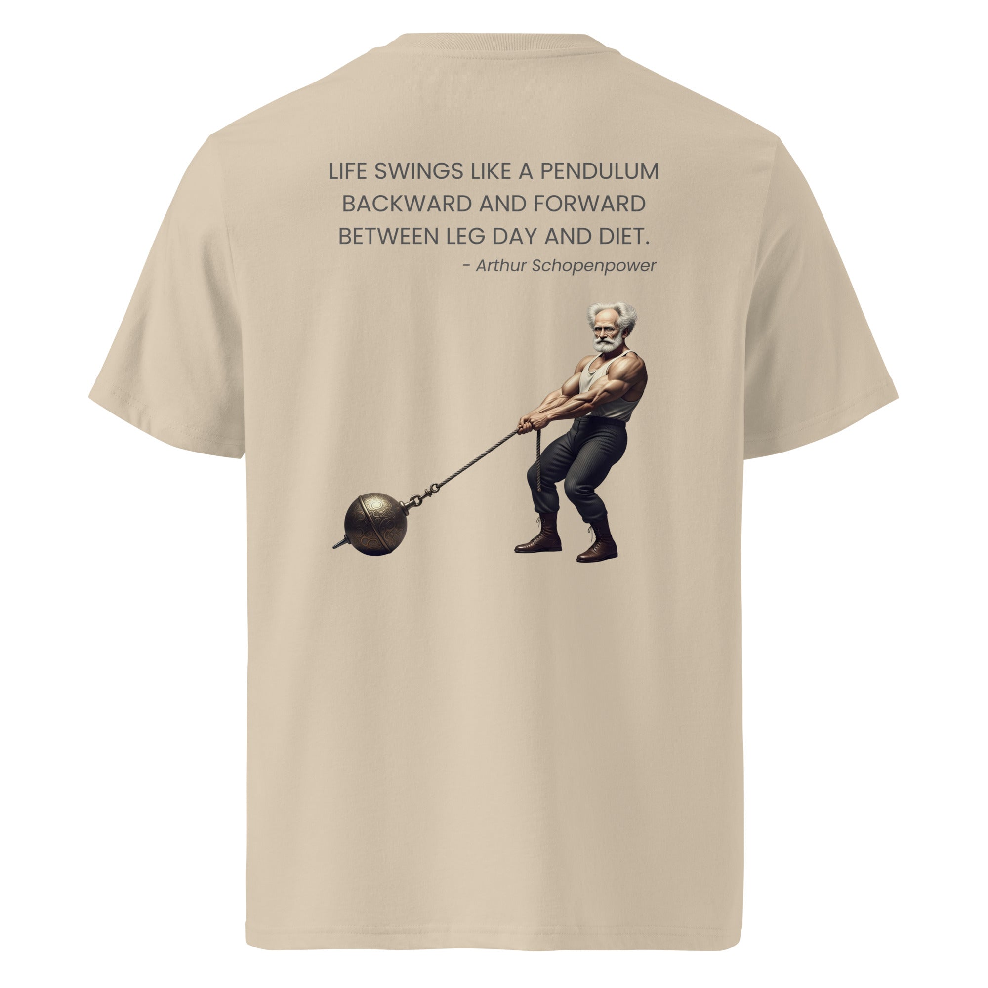 Arthur Schopenpower. Unisex Regular Organic T-Shirt Unisex Regular Organic T-Shirt Void & Verse Desert Dust S