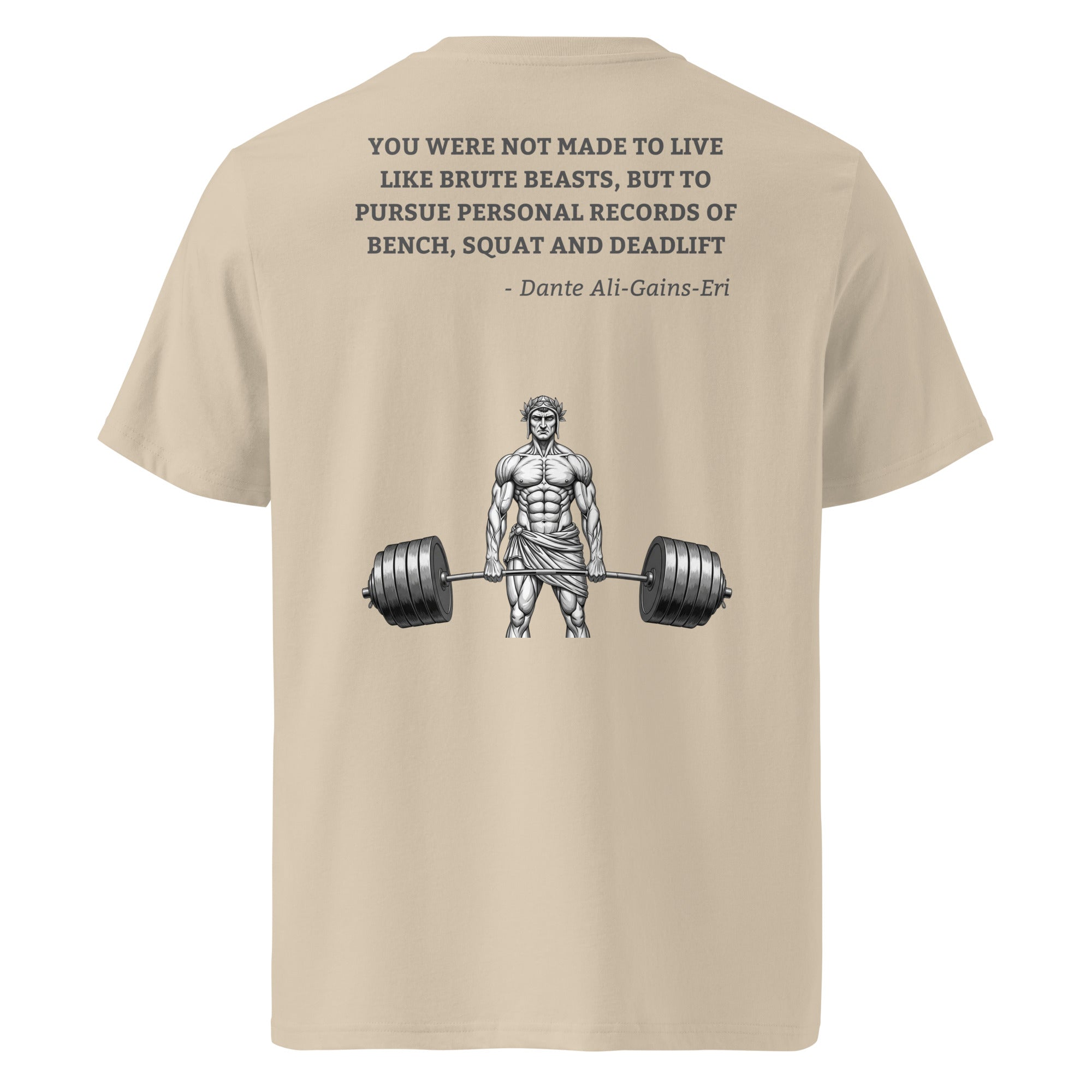 Dante Ali-Gains-Eri. Unisex Regular Organic T-Shirt Unisex Regular Organic T-Shirt Void & Verse Desert Dust S