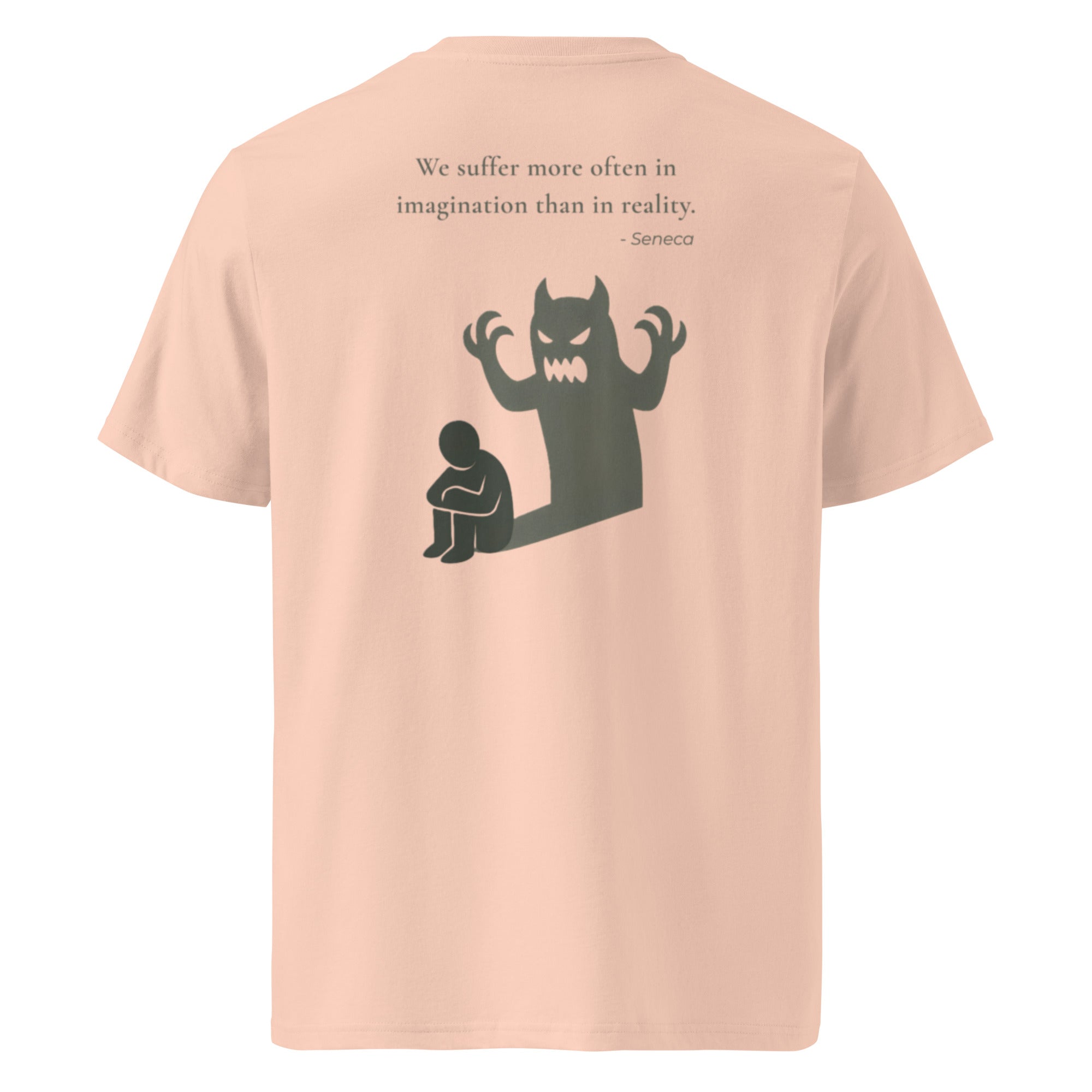 We suffer more in imagination. Unisex Regular Organic T-Shirt Unisex Regular Organic T-Shirt Void & Verse Fraiche Peche S