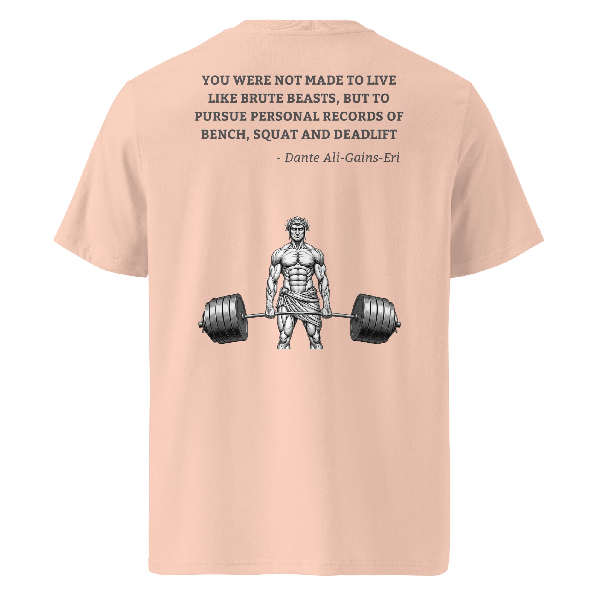 Dante Ali-Gains-Eri. Unisex Regular Organic T-Shirt Unisex Regular Organic T-Shirt Void & Verse Fraiche Peche S