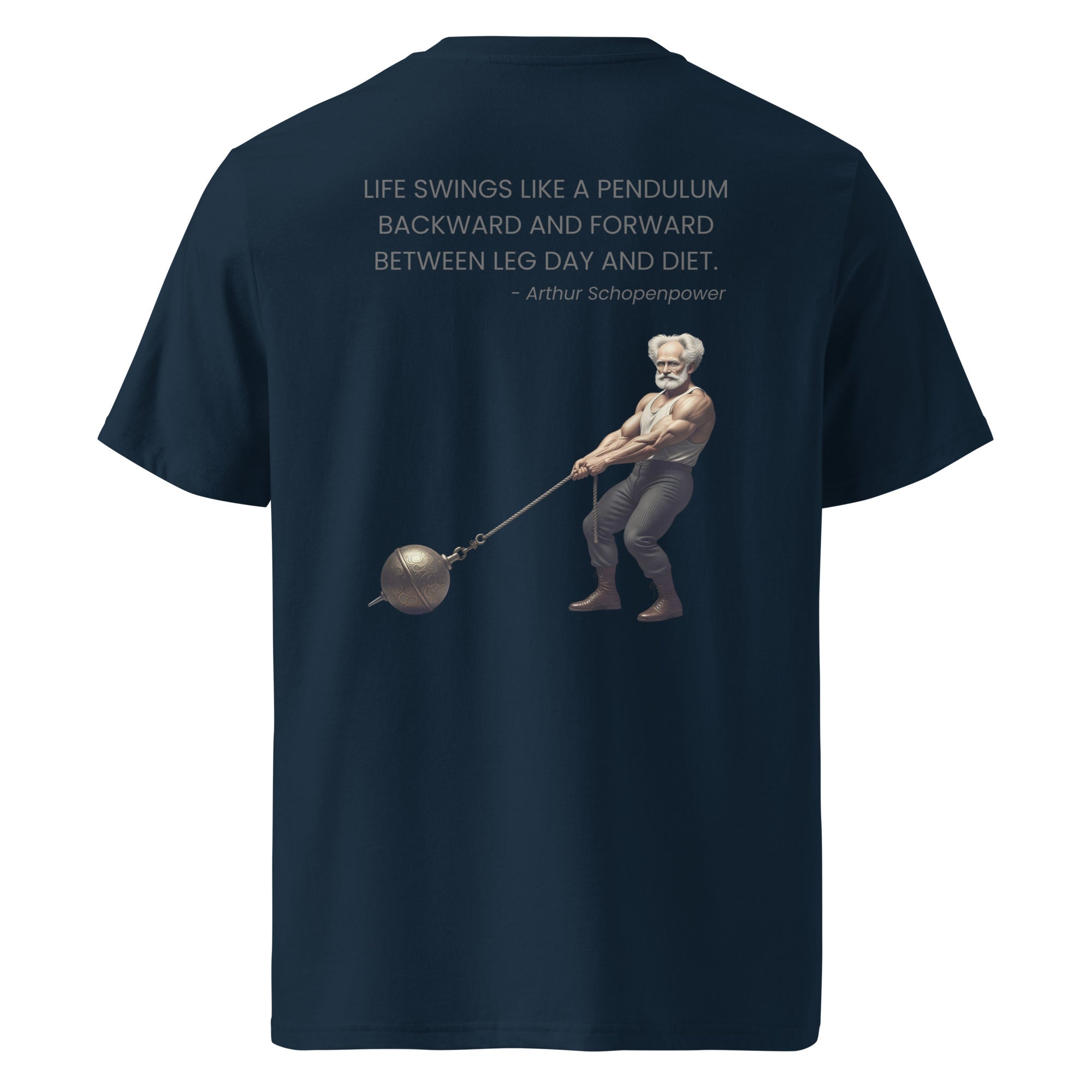 Arthur Schopenpower. Unisex Regular Organic T-Shirt Unisex Regular Organic T-Shirt Void & Verse French Navy S