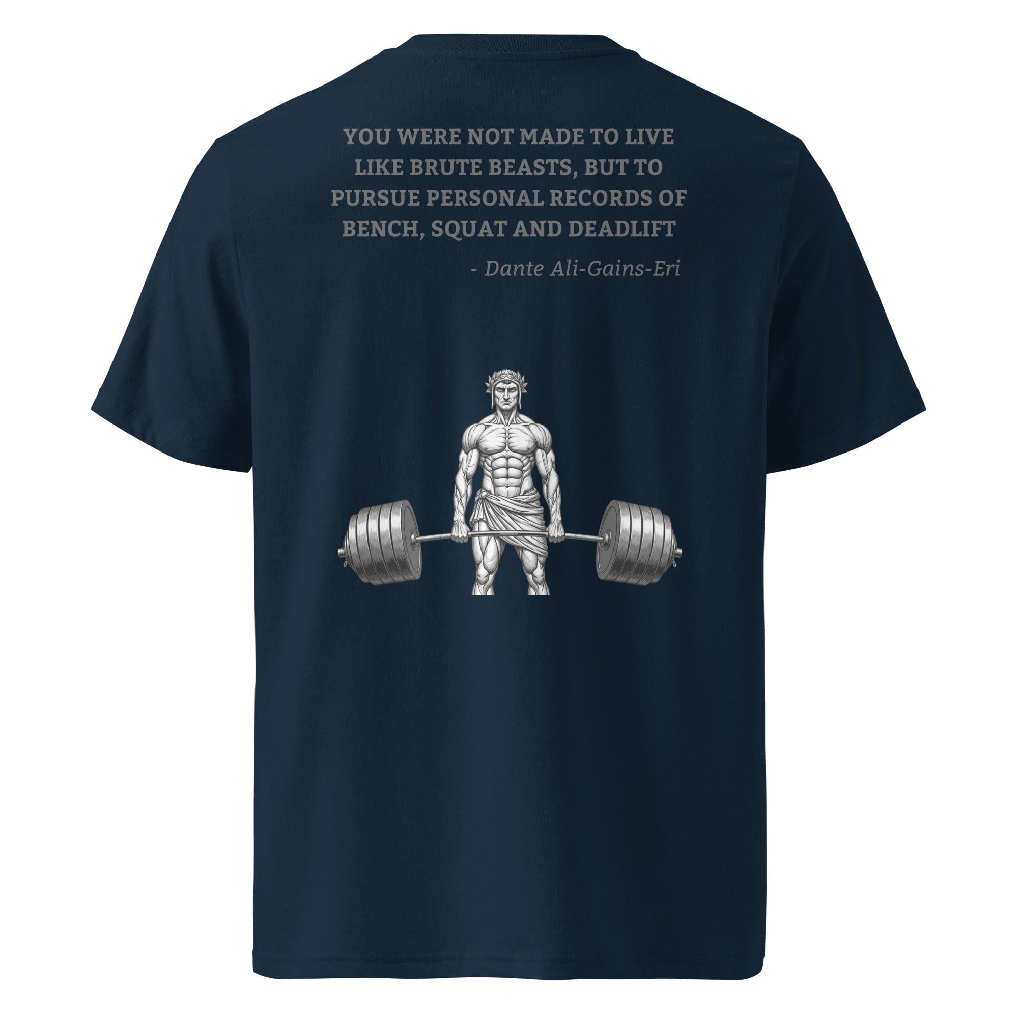 Dante Ali-Gains-Eri. Unisex Regular Organic T-Shirt Unisex Regular Organic T-Shirt Void & Verse French Navy S