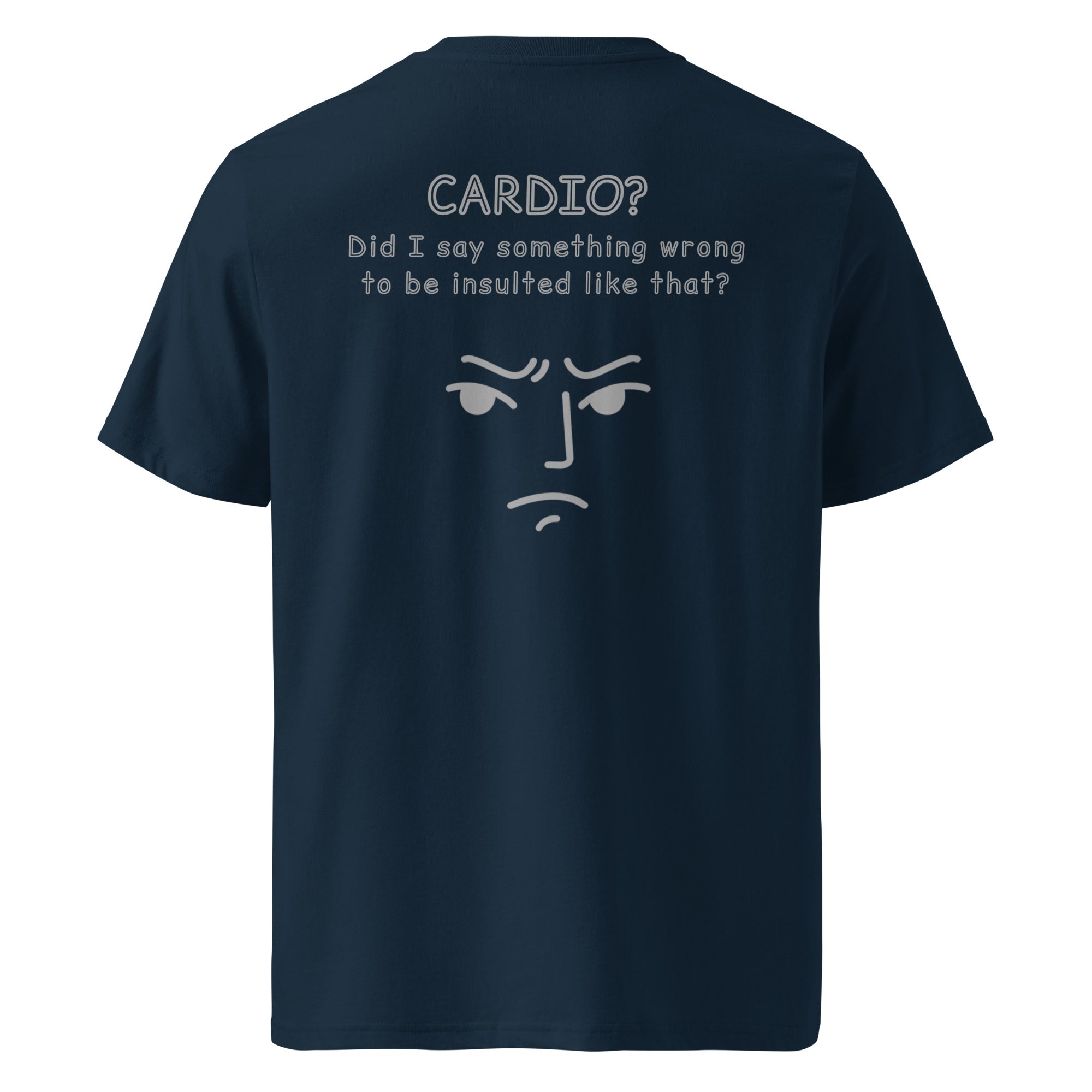 Cardio? Unisex Regular Organic T-Shirt Unisex Regular Organic T-Shirt Void & Verse French Navy S