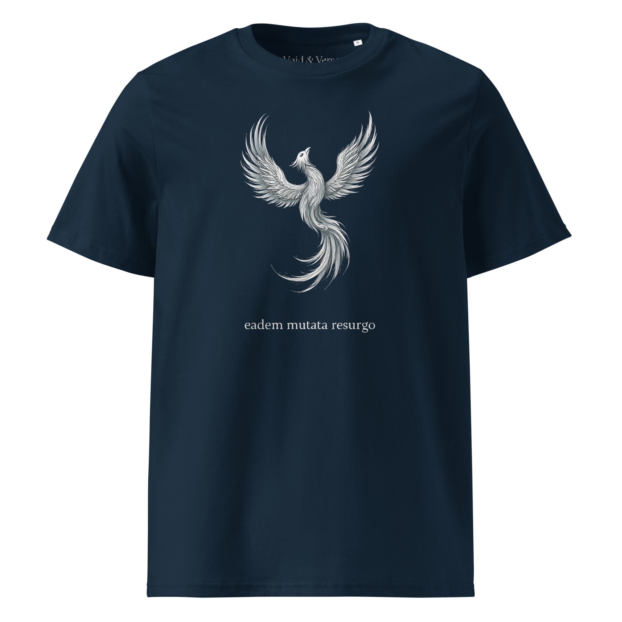 Eadem mutata resurgo. Unisex Regular Organic T-Shirt Unisex Regular Organic T-Shirt Void & Verse French Navy S