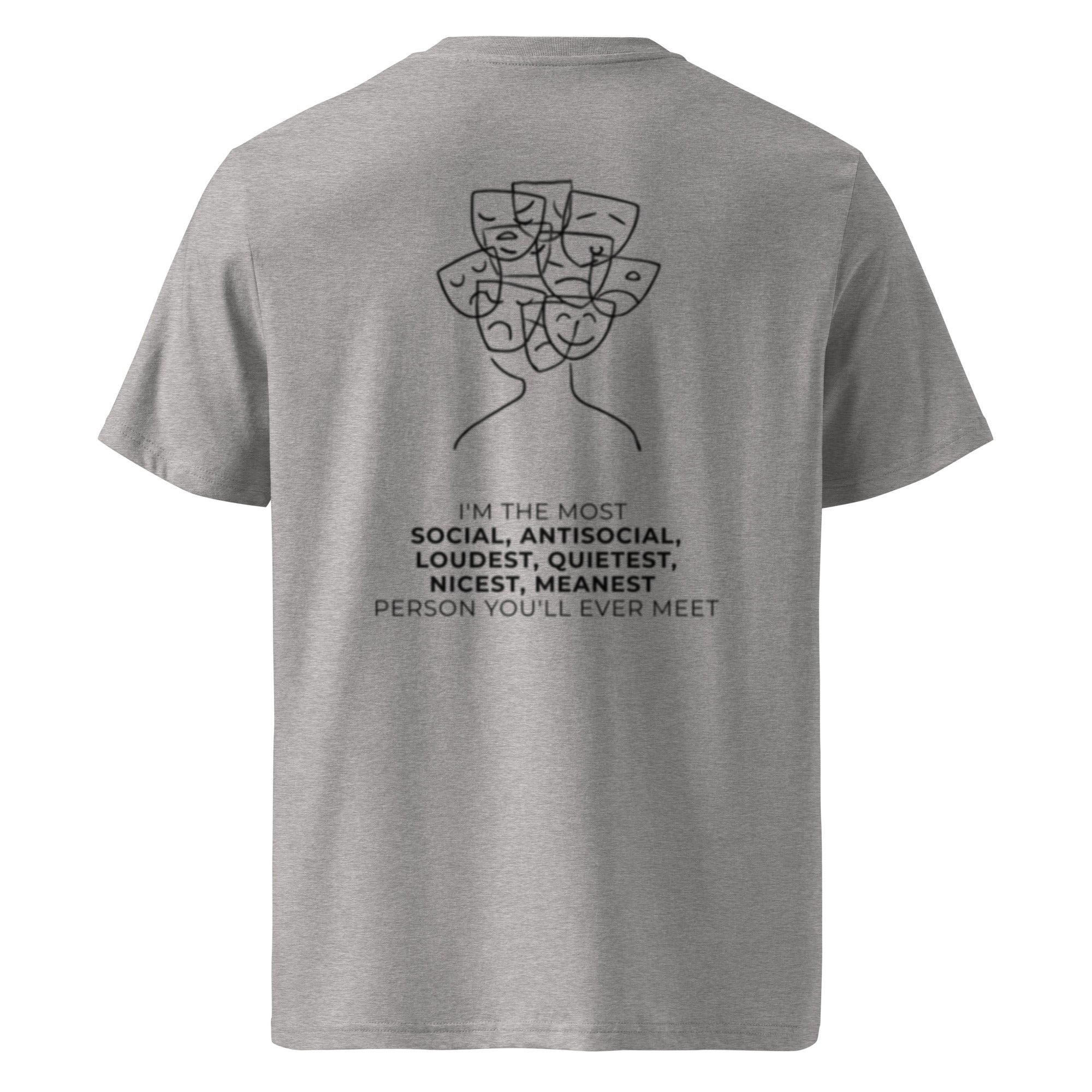 Most social antisocial. Unisex Regular Organic T-Shirt Unisex Regular Organic T-Shirt Void & Verse Heather Grey S