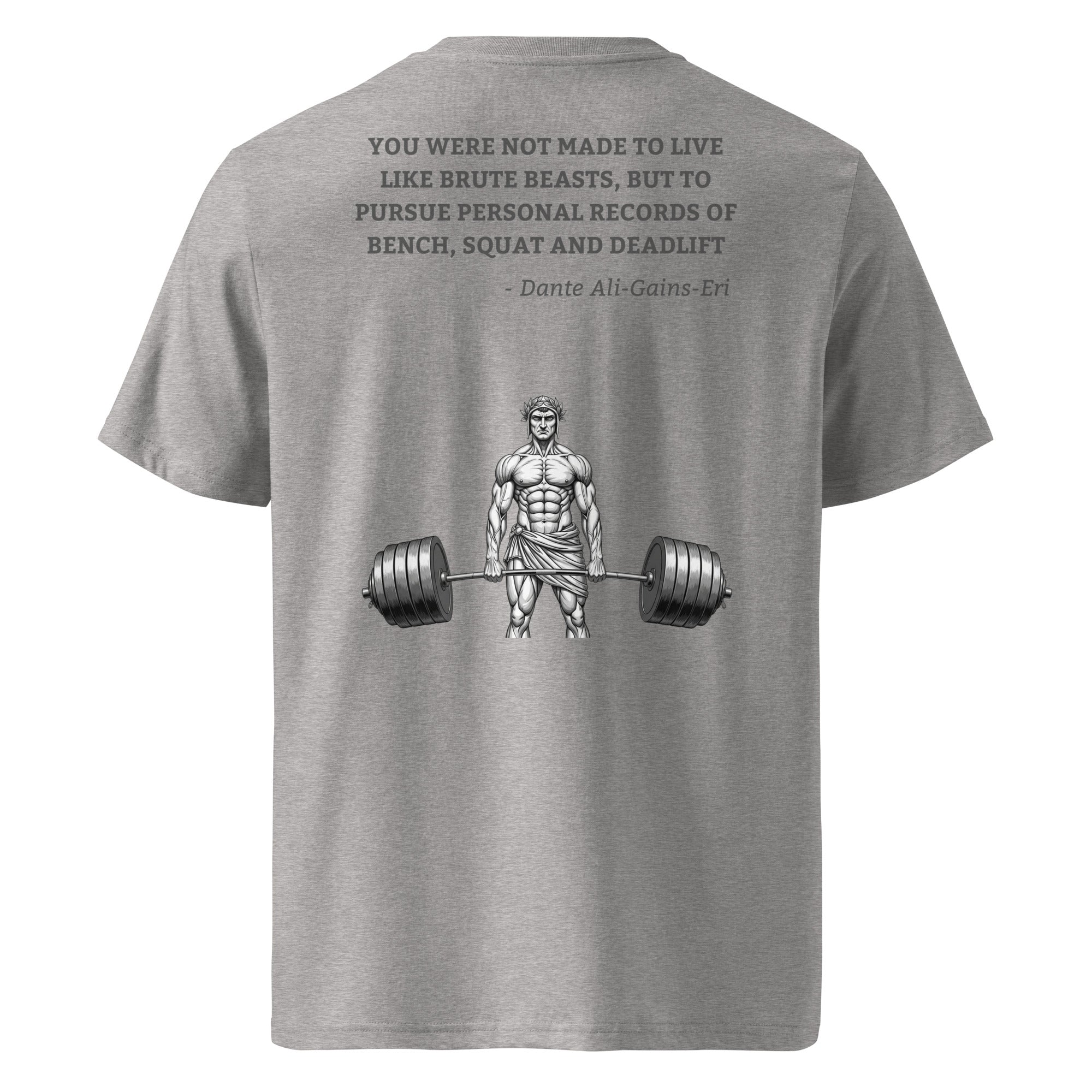 Dante Ali-Gains-Eri. Unisex Regular Organic T-Shirt Unisex Regular Organic T-Shirt Void & Verse Heather Grey S