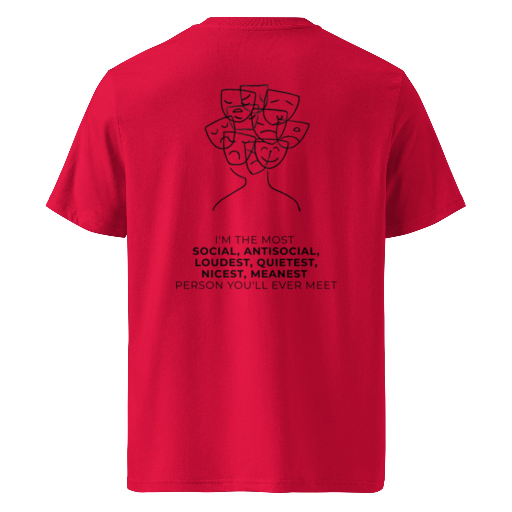 Most social antisocial. Unisex Regular Organic T-Shirt Unisex Regular Organic T-Shirt Void & Verse Red S