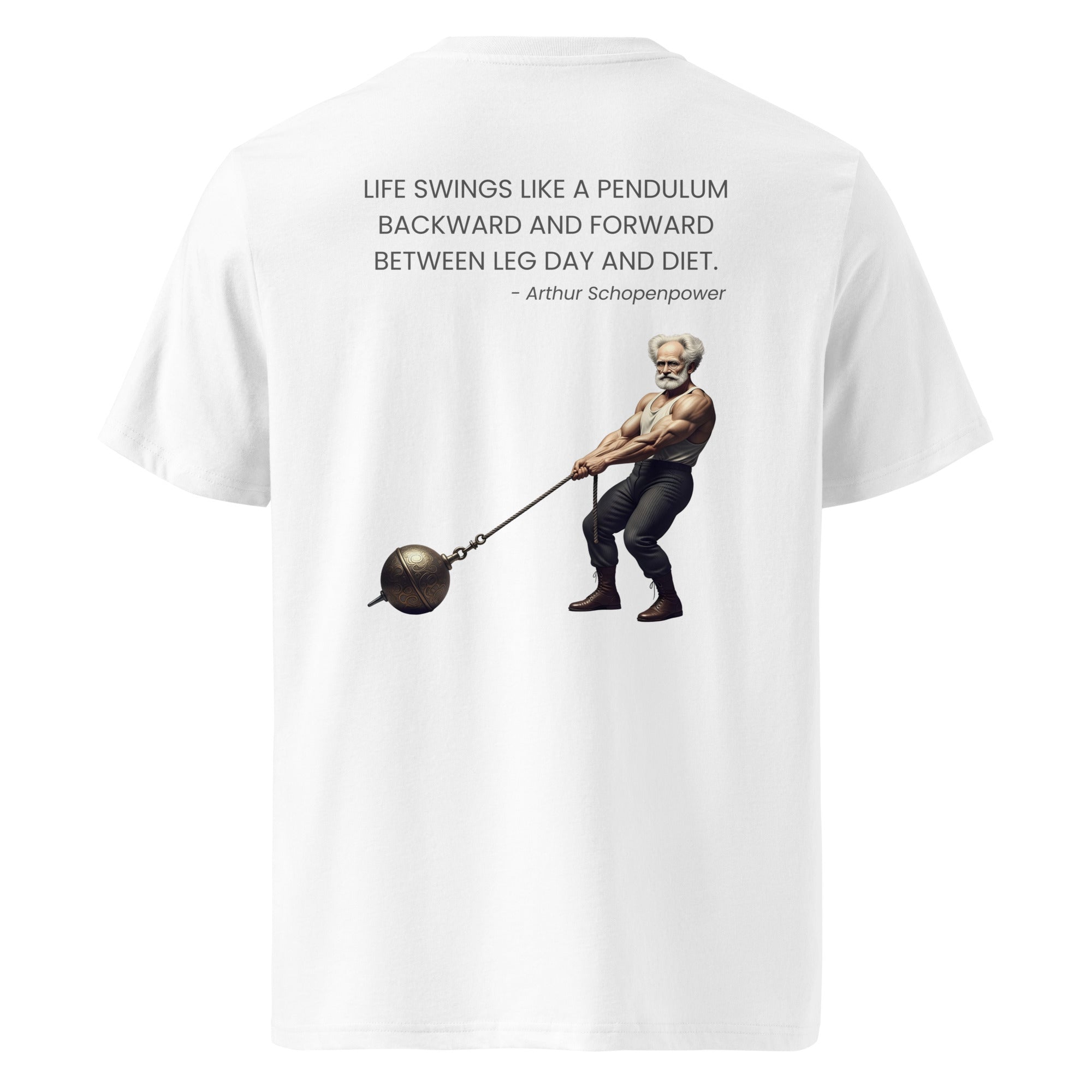 Arthur Schopenpower. Unisex Regular Organic T-Shirt Unisex Regular Organic T-Shirt Void & Verse White S