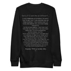 Sorry if I look like an introvert. Unisex Sweatshirt Unisex Sweatshirt Void & Verse Black S