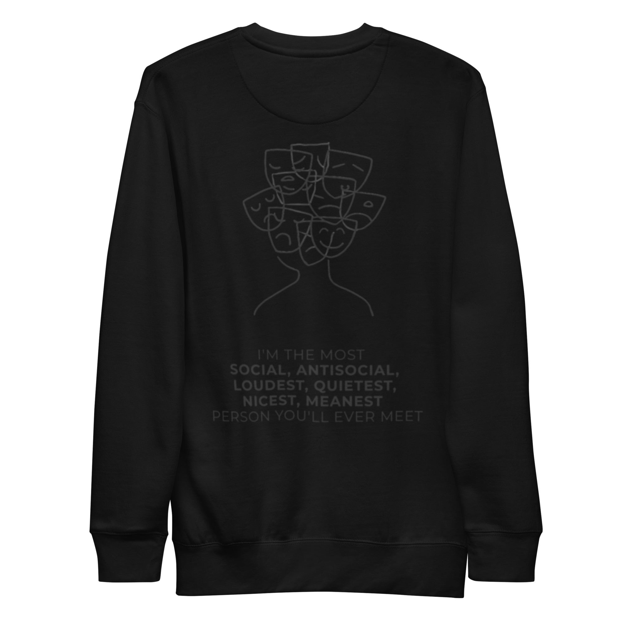 Most social antisocial. Unisex Sweatshirt Unisex Sweatshirt Void & Verse Black S