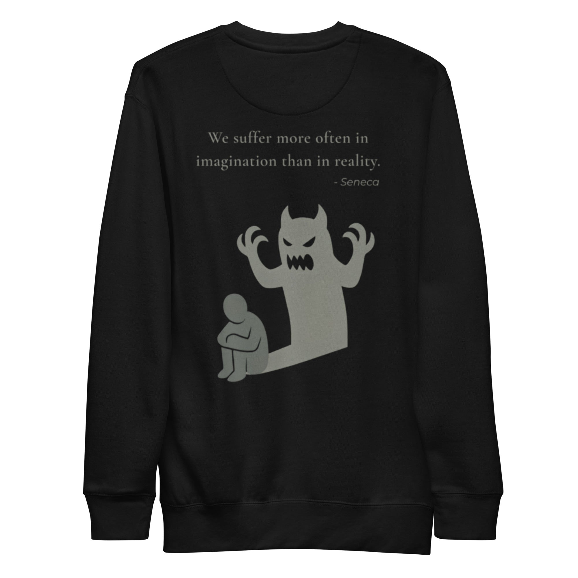 We suffer more in imagination. Unisex Sweatshirt Unisex Sweatshirt Void & Verse Black S