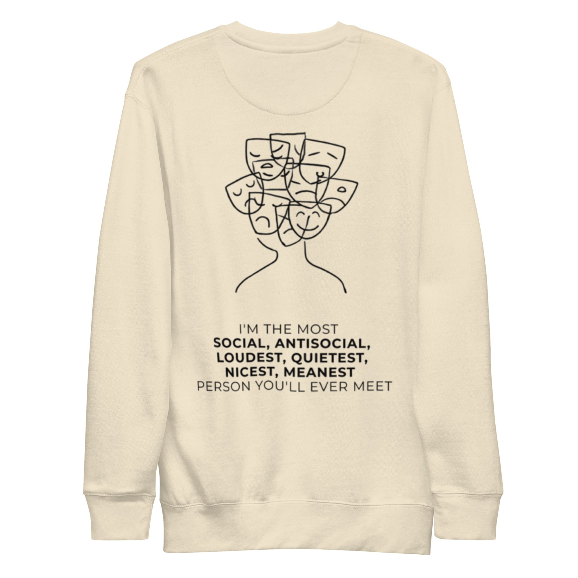 Most social antisocial. Unisex Sweatshirt Unisex Sweatshirt Void & Verse Bone S