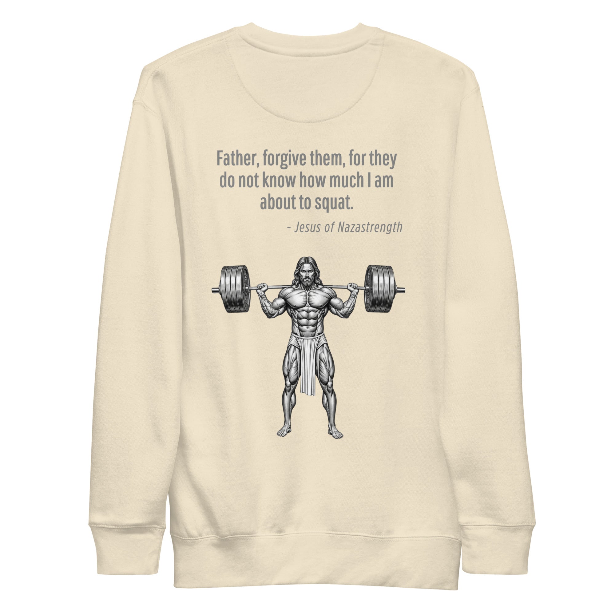 Jesus of Nazastrength. Unisex Sweatshirt Unisex Sweatshirt Void & Verse Bone S