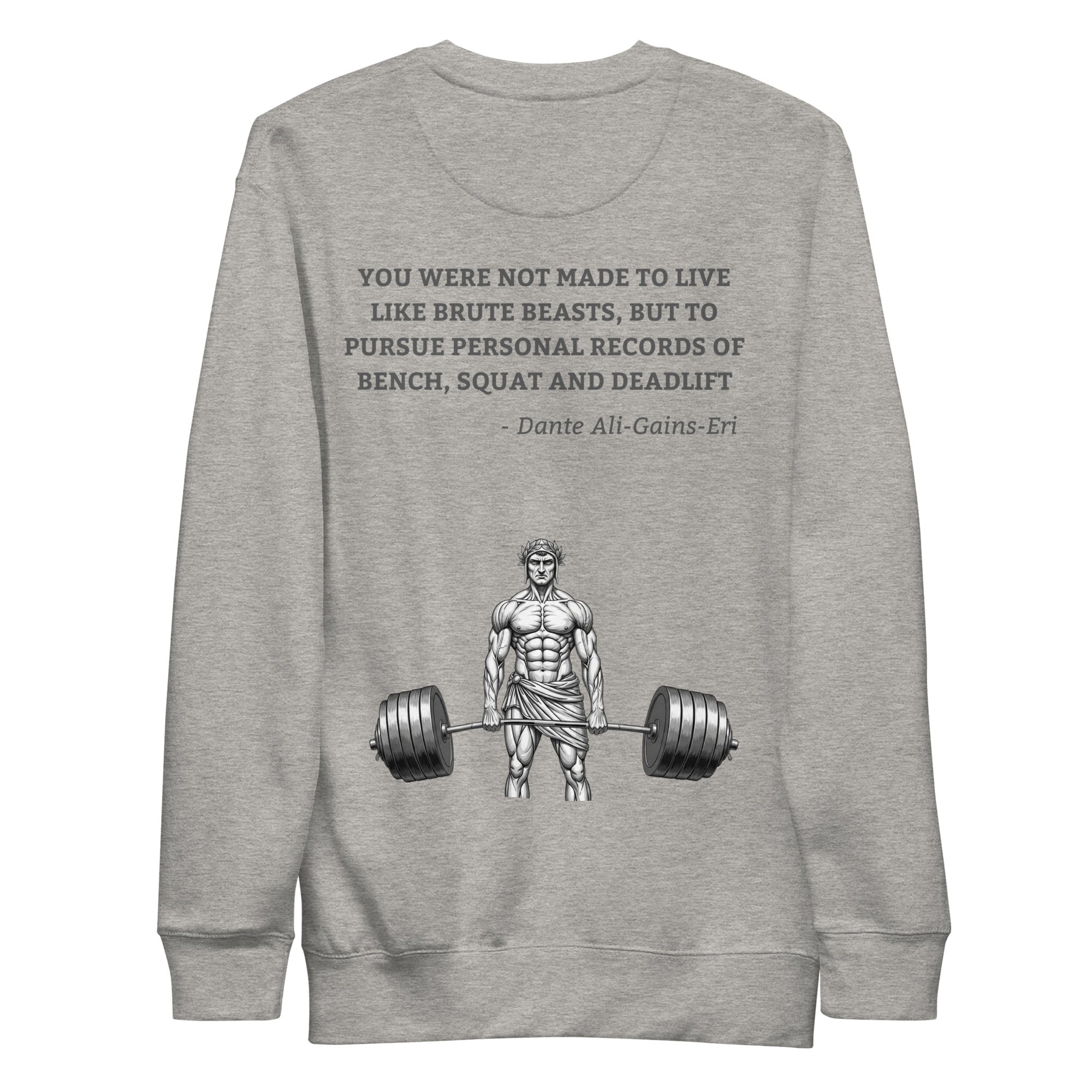 Dante Ali-Gains-Eri. Unisex Sweatshirt Unisex Sweatshirt Void & Verse Carbon Grey S