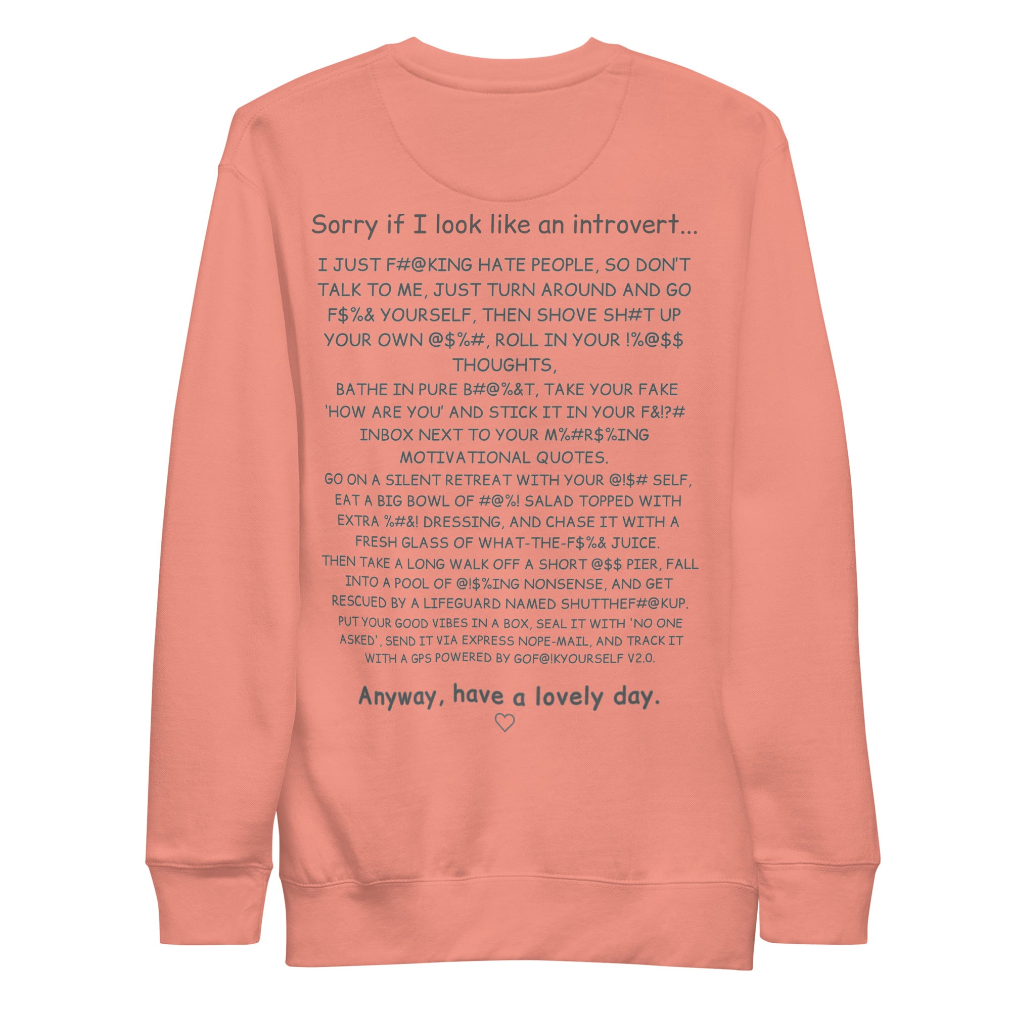 Sorry if I look like an introvert. Unisex Sweatshirt Unisex Sweatshirt Void & Verse Dusty Rose S