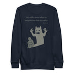 We suffer more in imagination. Unisex Sweatshirt Unisex Sweatshirt Void & Verse Navy Blazer S