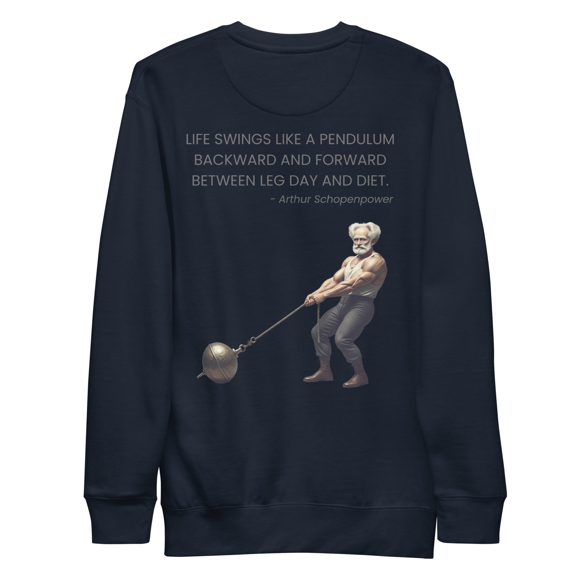 Arthur Schopenpower. Unisex Sweatshirt Unisex Sweatshirt Void & Verse Navy Blazer S