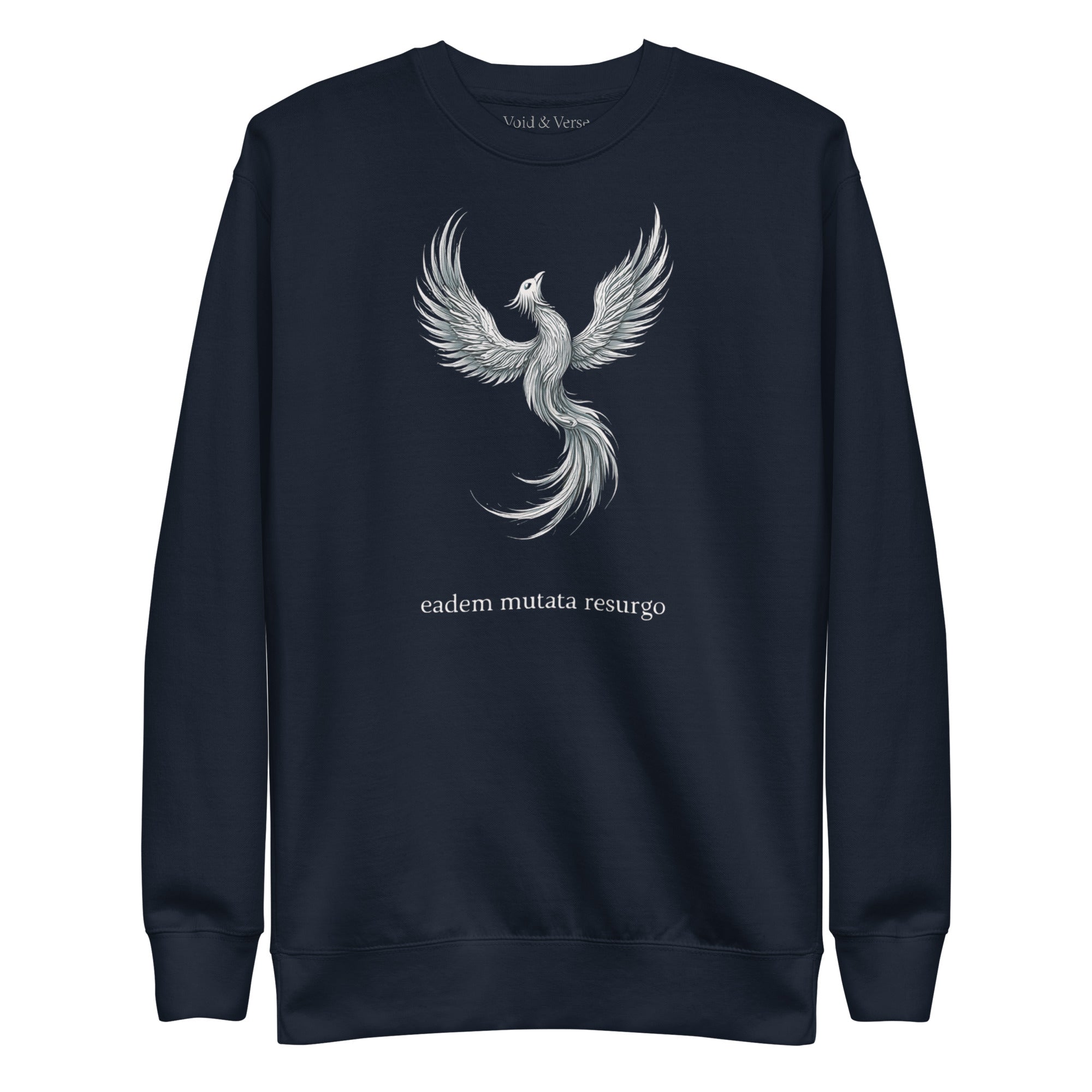Eadem mutata resurgo. Unisex Sweatshirt Unisex Sweatshirt Void & Verse Navy Blazer S