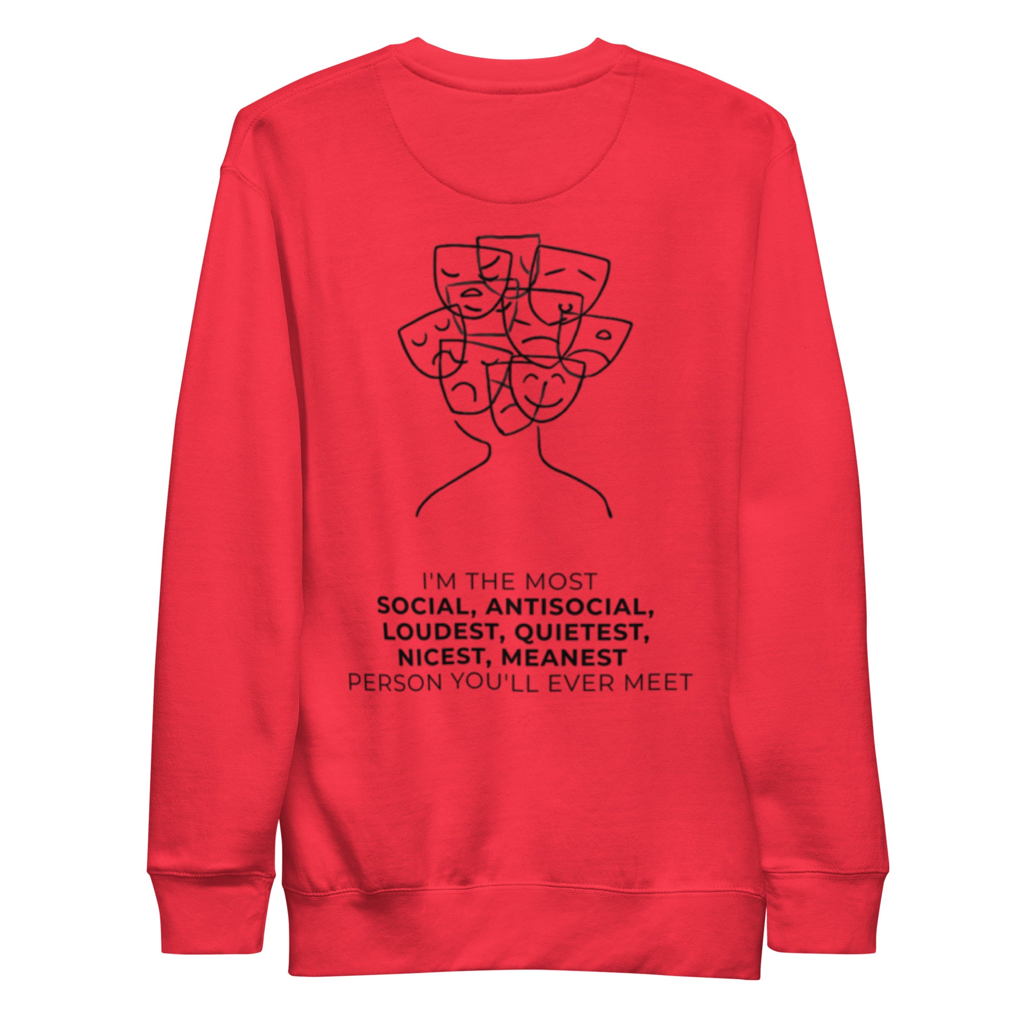 Most social antisocial. Unisex Sweatshirt Unisex Sweatshirt Void & Verse Team Red S