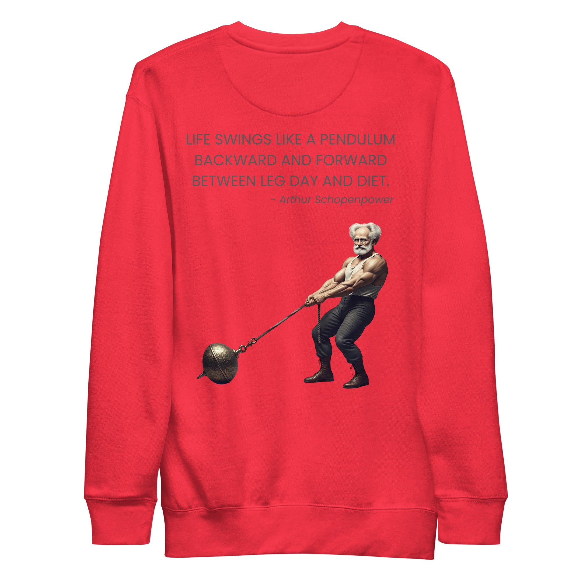 Arthur Schopenpower. Unisex Sweatshirt Unisex Sweatshirt Void & Verse Team Red S