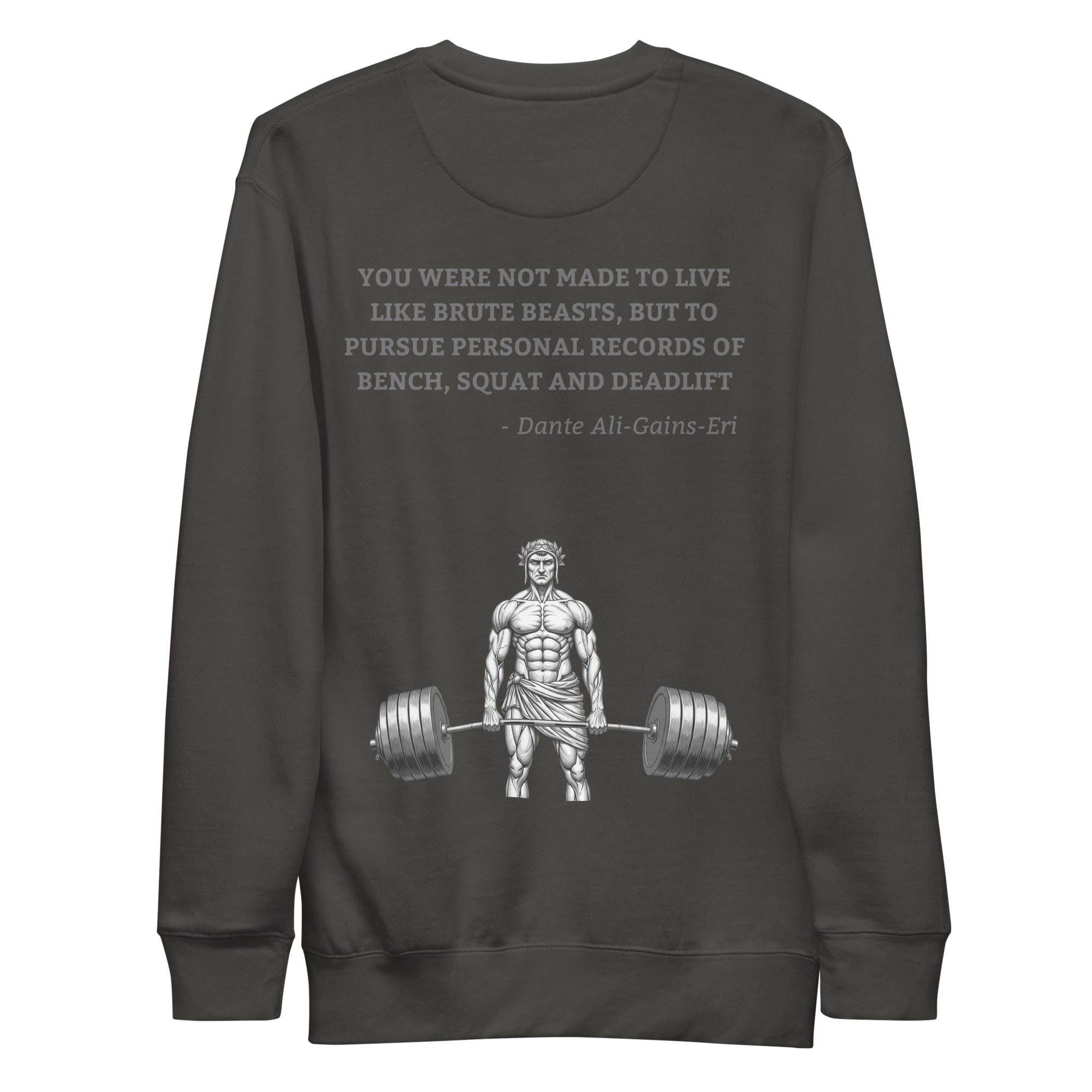 Dante Ali-Gains-Eri. Unisex Sweatshirt Unisex Sweatshirt Void & Verse Vintage Black S