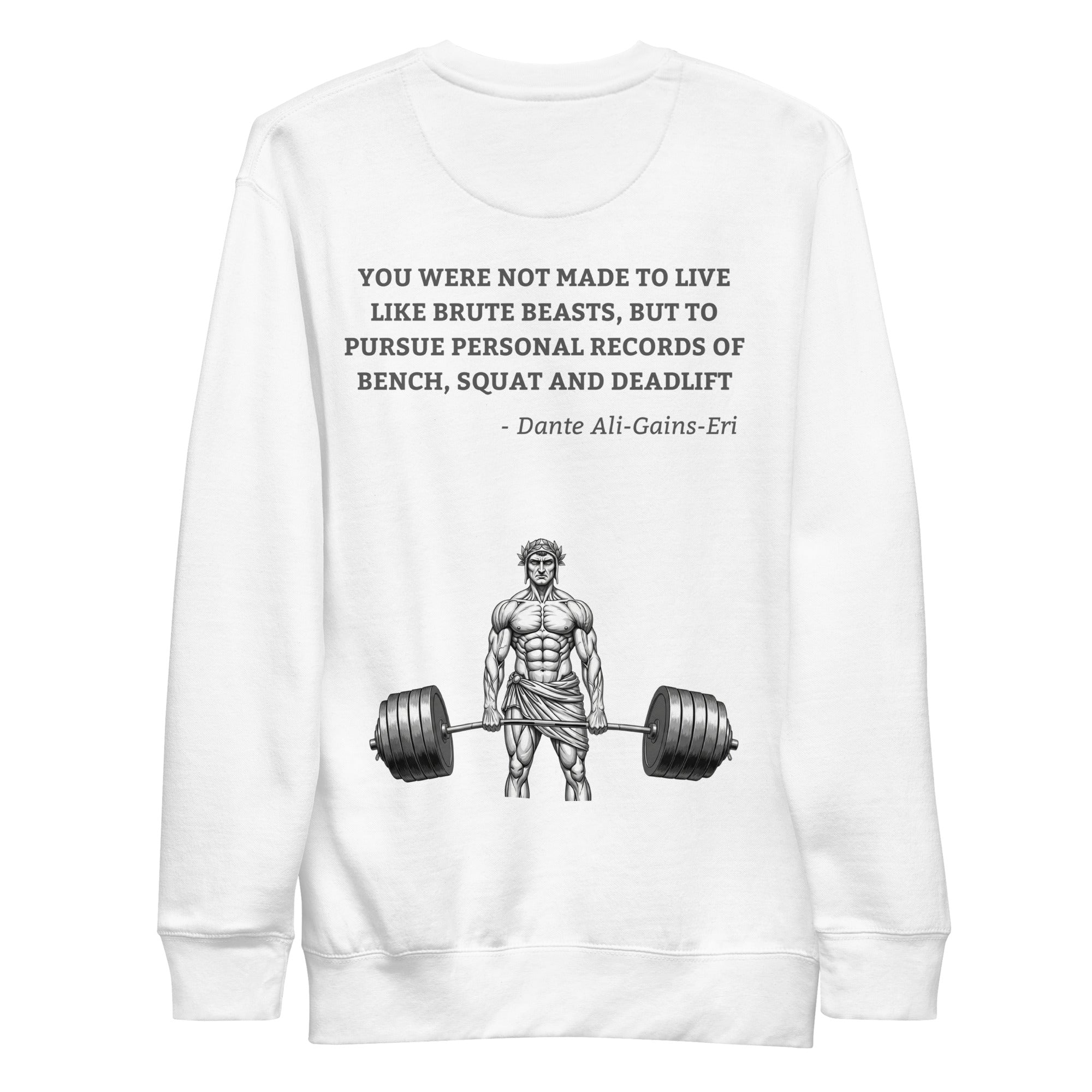 Dante Ali-Gains-Eri. Unisex Sweatshirt Unisex Sweatshirt Void & Verse White S